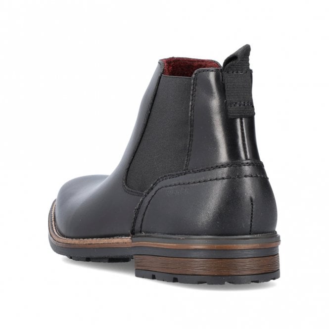 Rieker Men's BLACK Leather Boot 1360-00