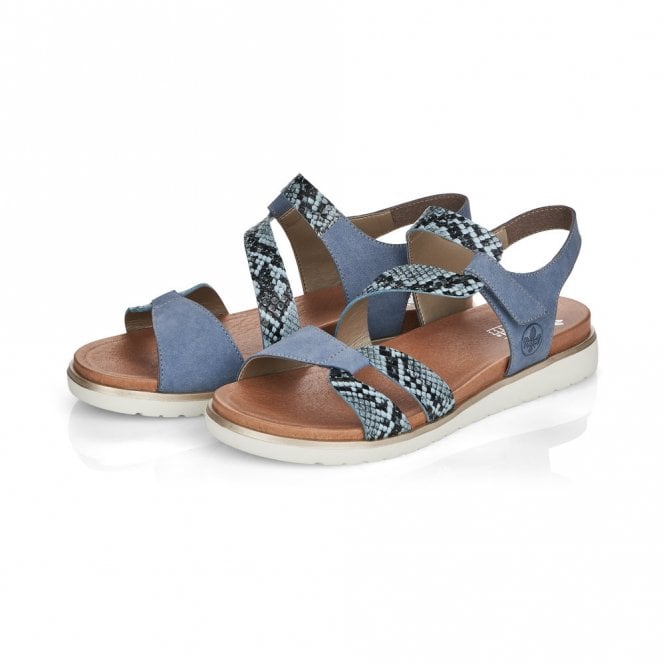 Rieker Sandal with touch fastening V5069-12 DENIM BLUE