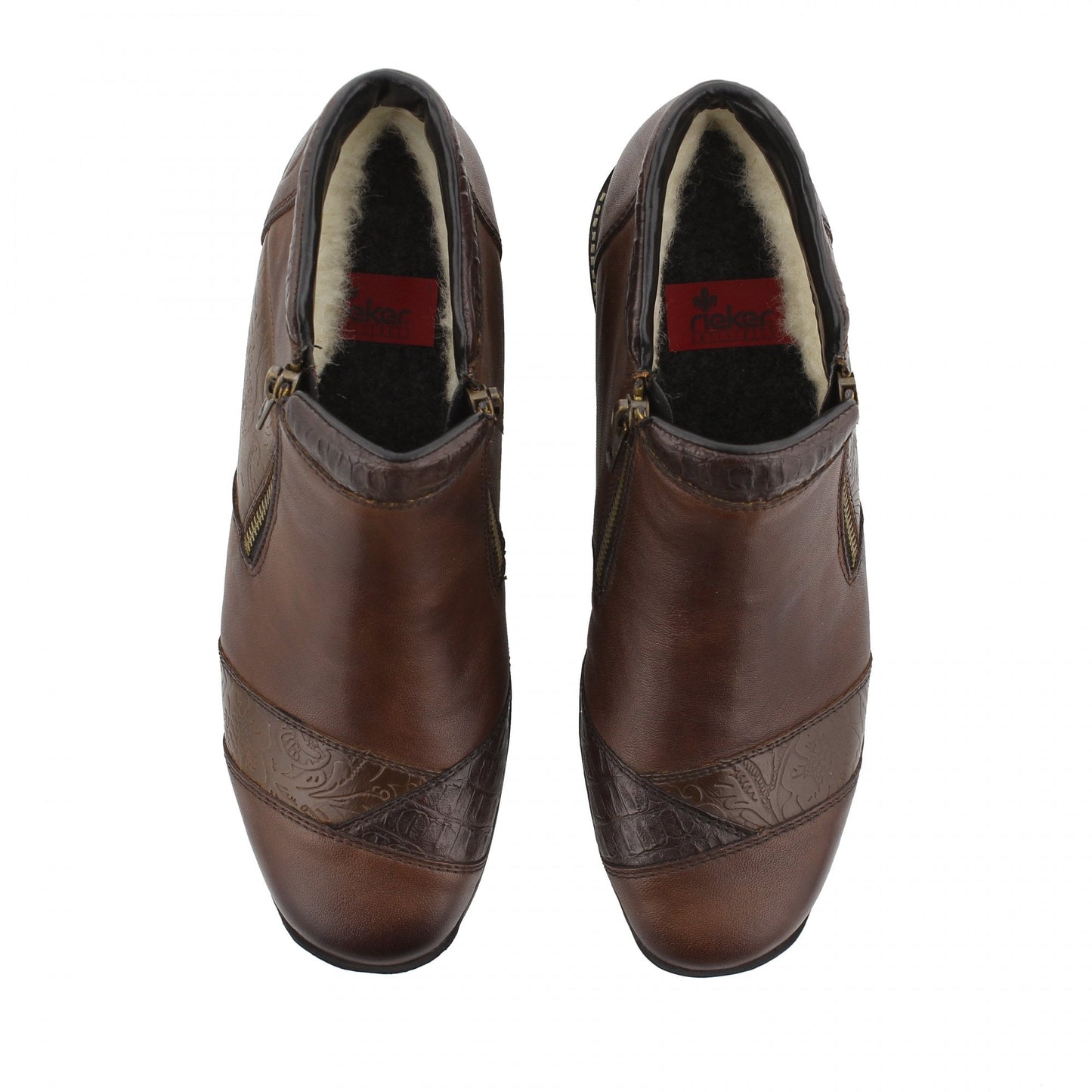 Rieker Ankle boot with twin zips 44281-25 BROWN