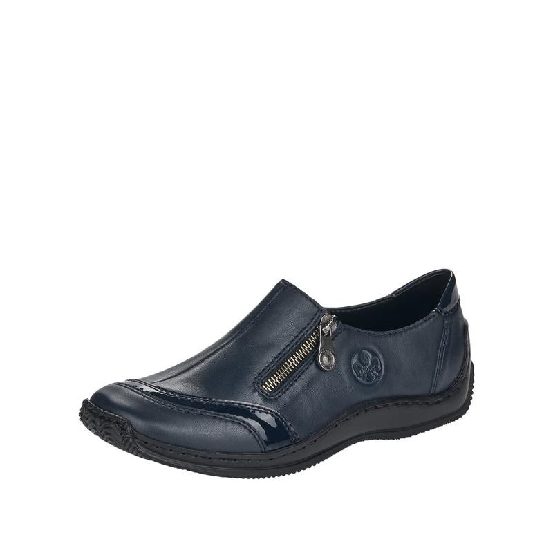 Rieker Lady's shoe with zip L1761-14 BLUE