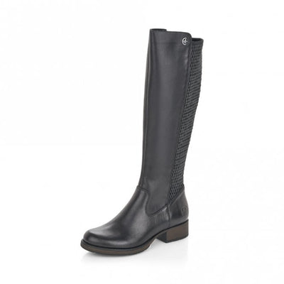 Rieker Long Riding Boot with zip Z9591-00 BLACK