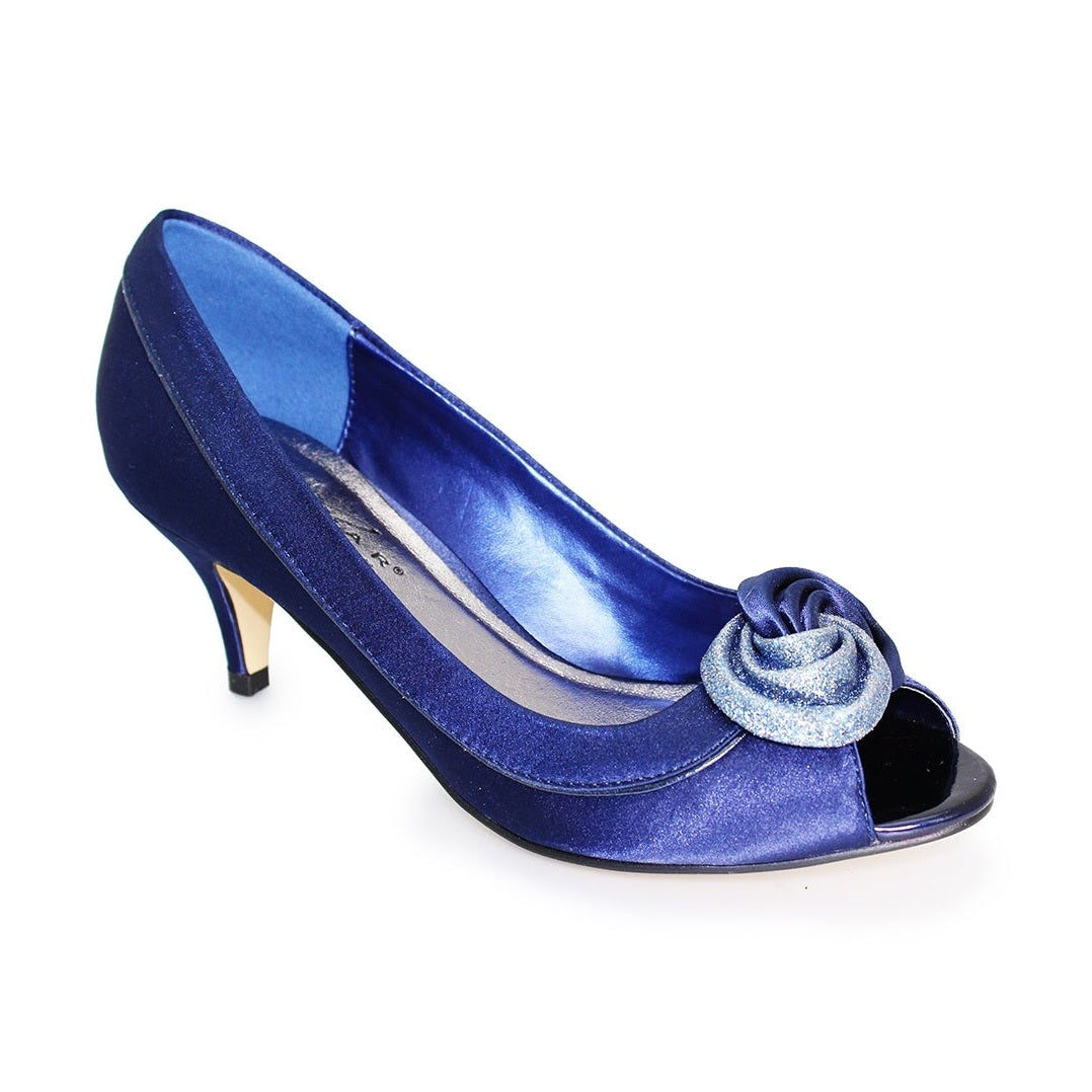 Lunar Ripley Occasion Shoe Navy Satin