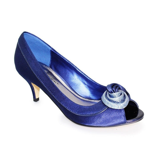Lunar Ripley Occasion Shoe Navy Satin