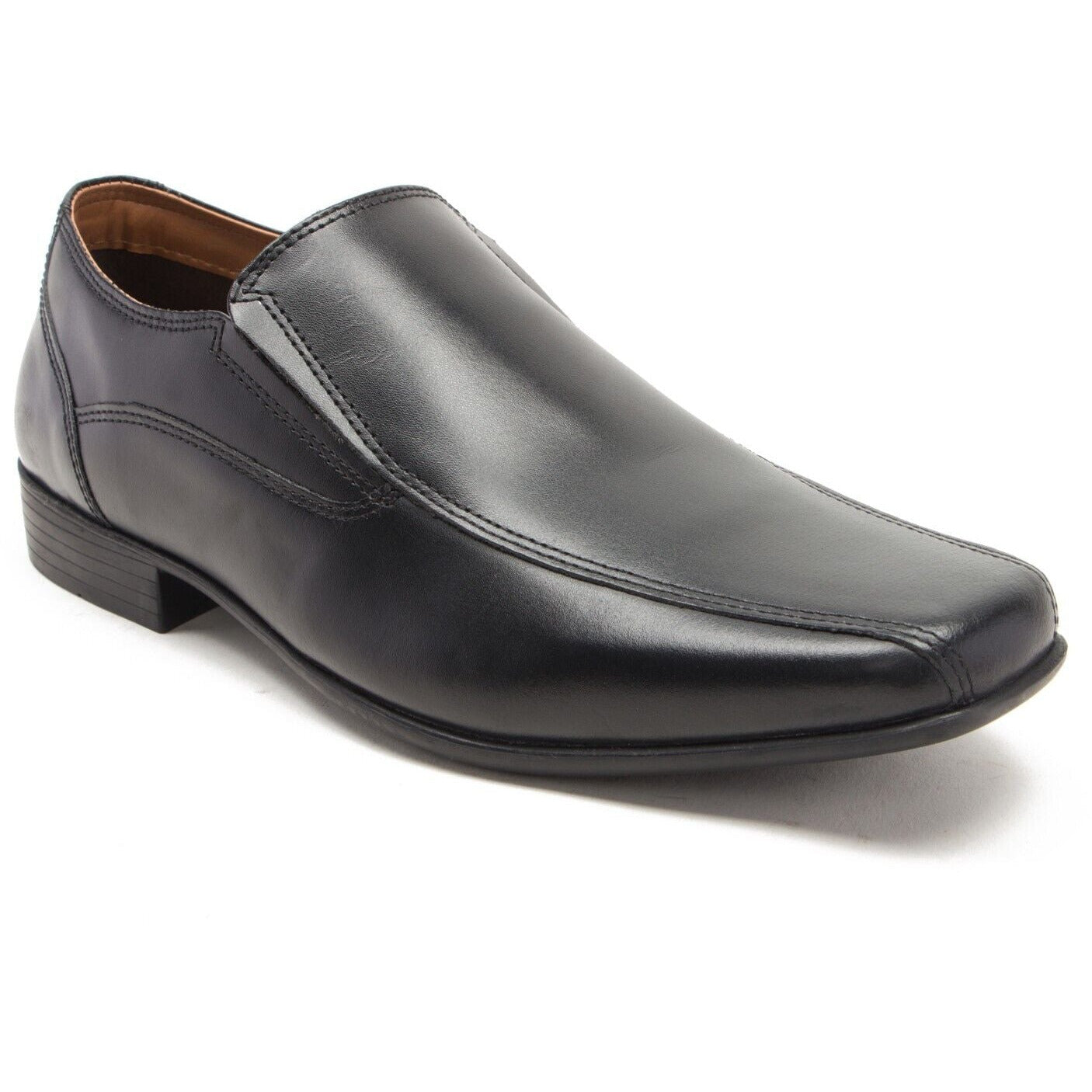 Thomas Crick Moray BLACK Leather Slip on Shoes