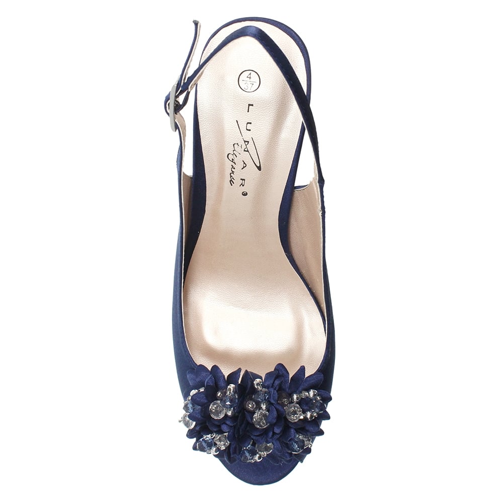 Lunar Sabrina Occasion Shoe Navy Sling back MATCHING BAG AVAILABLE