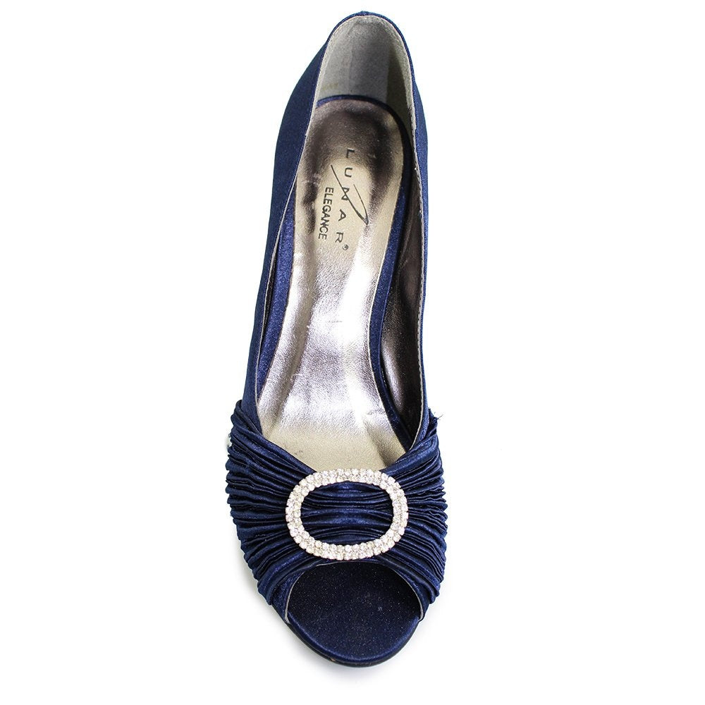 Lunar Sienna Occasion Shoe Navy Diamanté