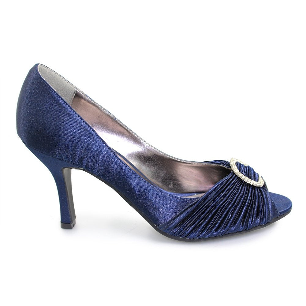Lunar Sienna Occasion Shoe Navy Diamanté
