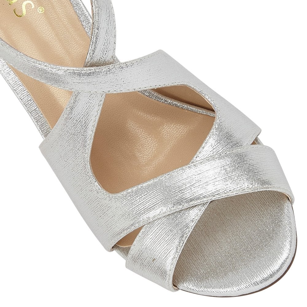 Lotus Sadia SILVER Open Toe Strappy Dress sandal ULS157