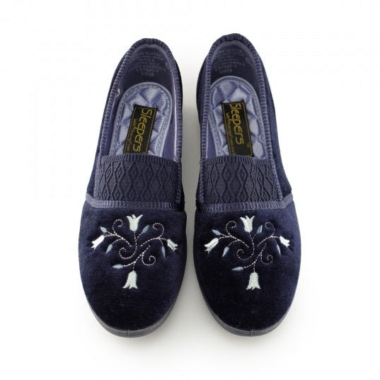 Ladies Slipper by Sleepers Inez in Navy LS792C