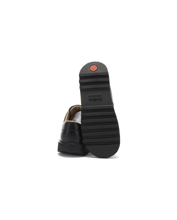 Kickers KICK LO VEL Black Leather Infants Touch Fastening Shoe