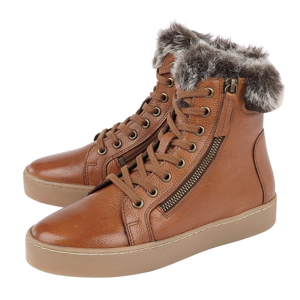 Lotus Ankle Boot Siobahn Tan Stressless Trainer style