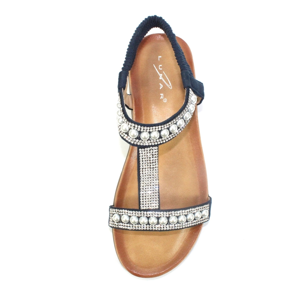 Lunar Sandal Tancy Blue Pearl Sandal Code: JLH078