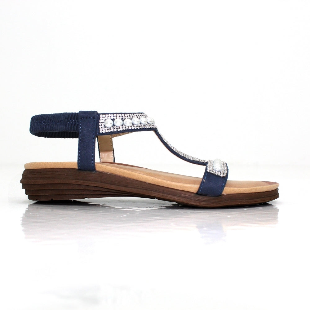 Lunar Sandal Tancy Blue Pearl Sandal Code: JLH078