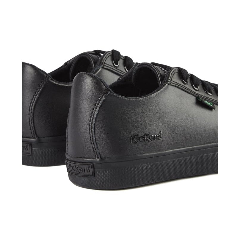 Kickers Tovni Lacer BLACK Leather School Shoe