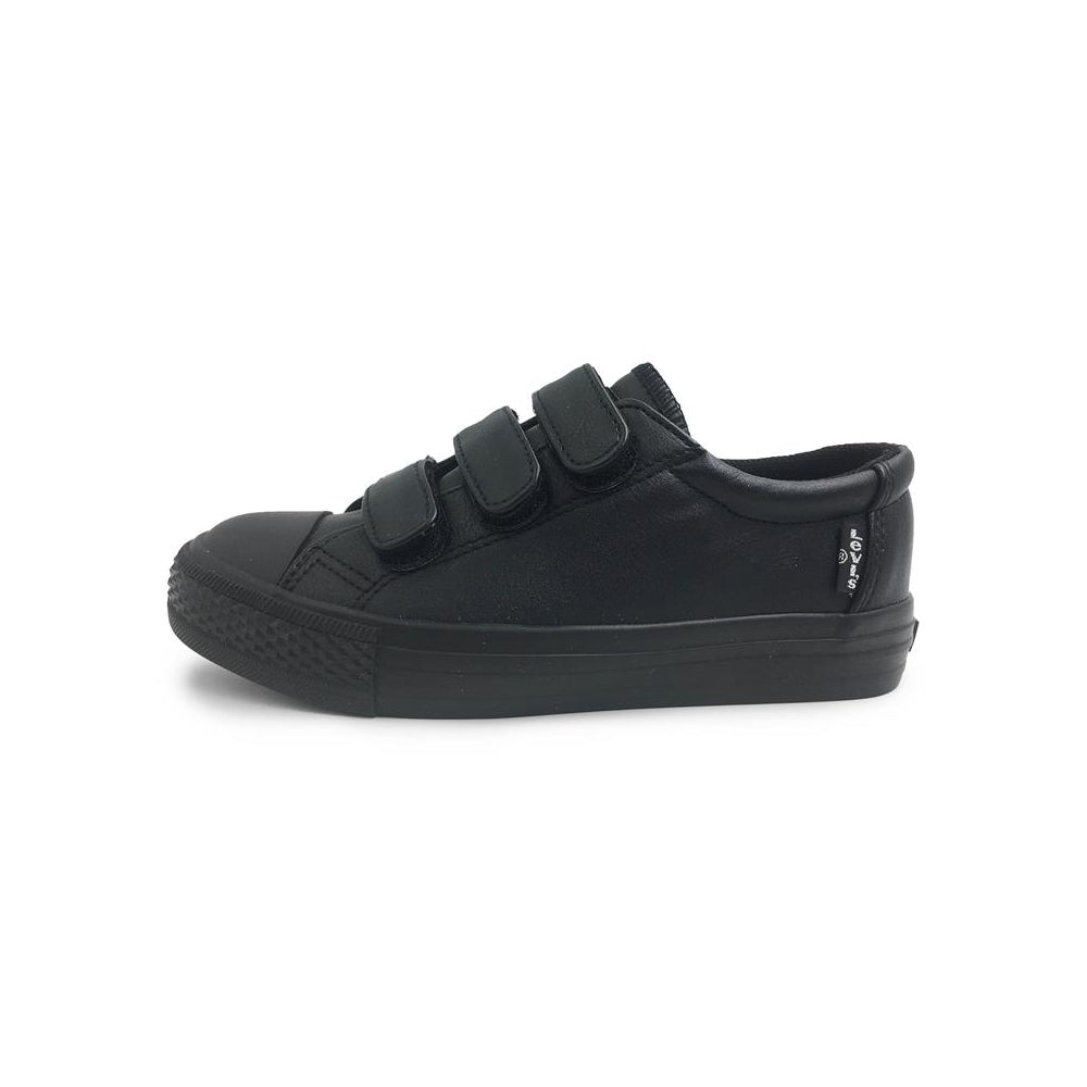 LEVIS Trucker DCL079/80 BLACK Leather touch fastening shoe