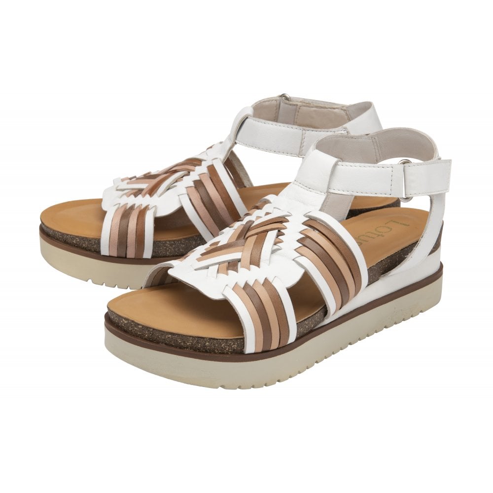 Lotus Cairnes WHITE Leather Sandal ULP221