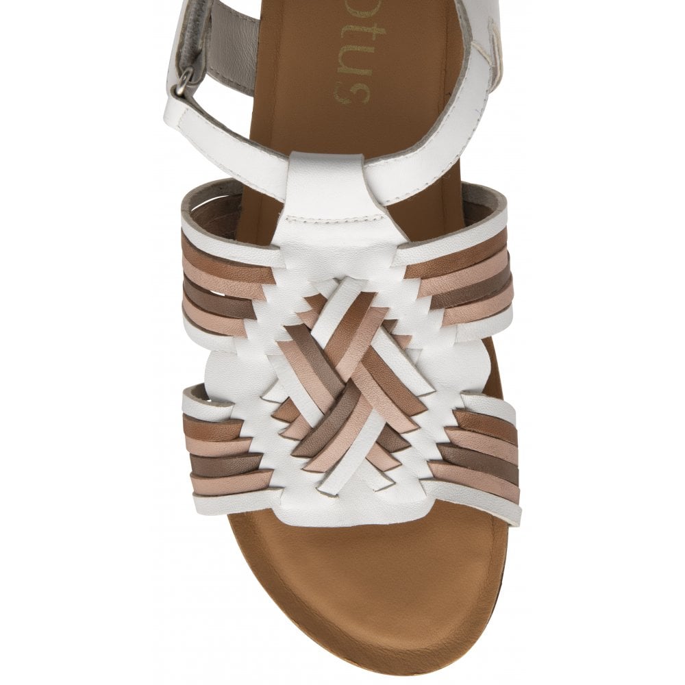 Lotus Cairnes WHITE Leather Sandal ULP221