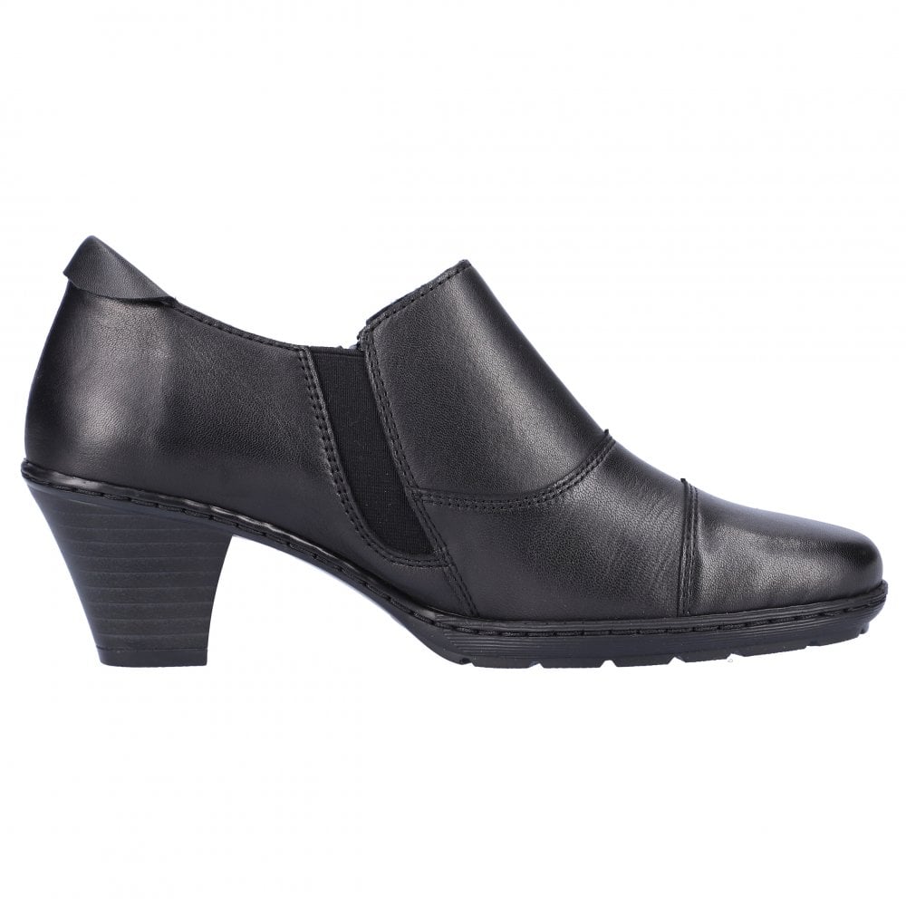 Rieker Ladies Leather Shoe BLACK 57173-02