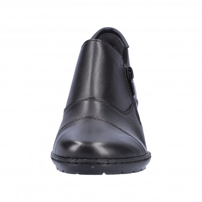Rieker Ladies Leather Shoe BLACK 57173-02