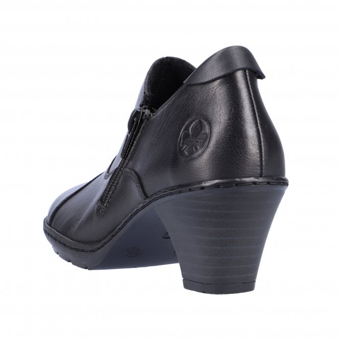 Rieker Ladies Leather Shoe BLACK 57173-02