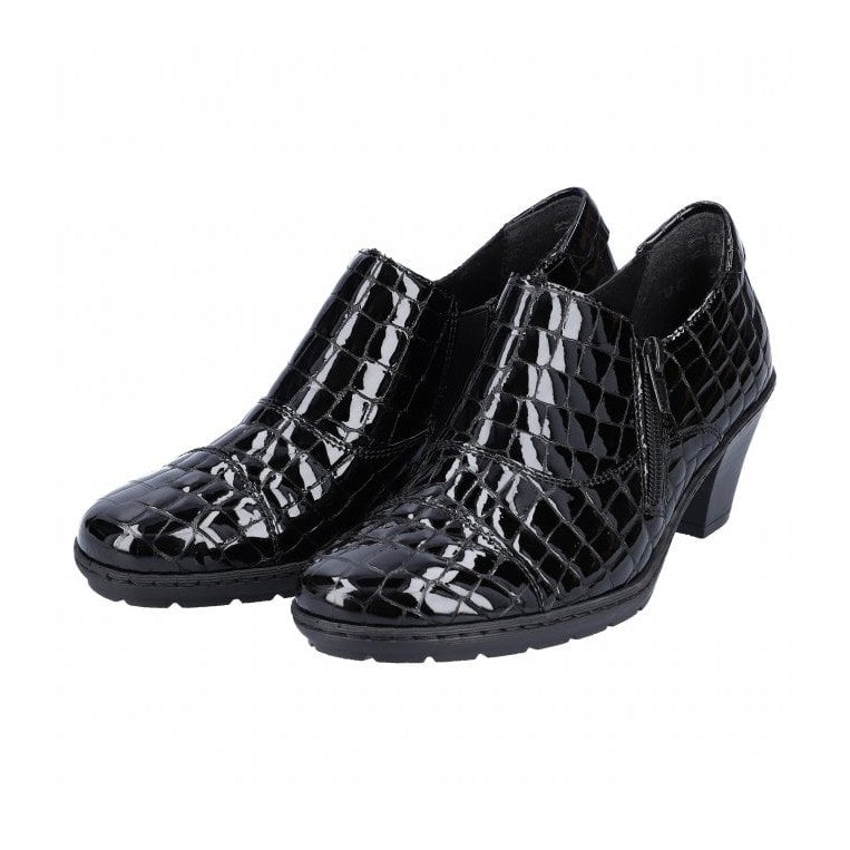 Rieker Ladies Leather Shoes SCHWARTZ 57173-03