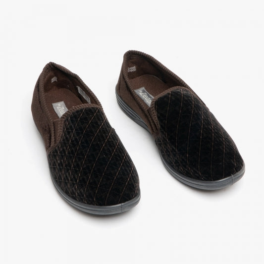Mens Slipper Kevin in Brown MS466B