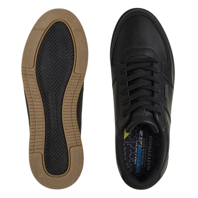 Skechers 211459 BLACK Waterproof Lace Up Memory Foam Shoe 211459-BBK