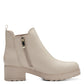 Marco Tozzi 25806 CREAM Chunky Sole Chelsea Boot with Zip