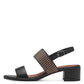 Marco tozzi 28203 BLACK Combination block heel sandal 28203-098