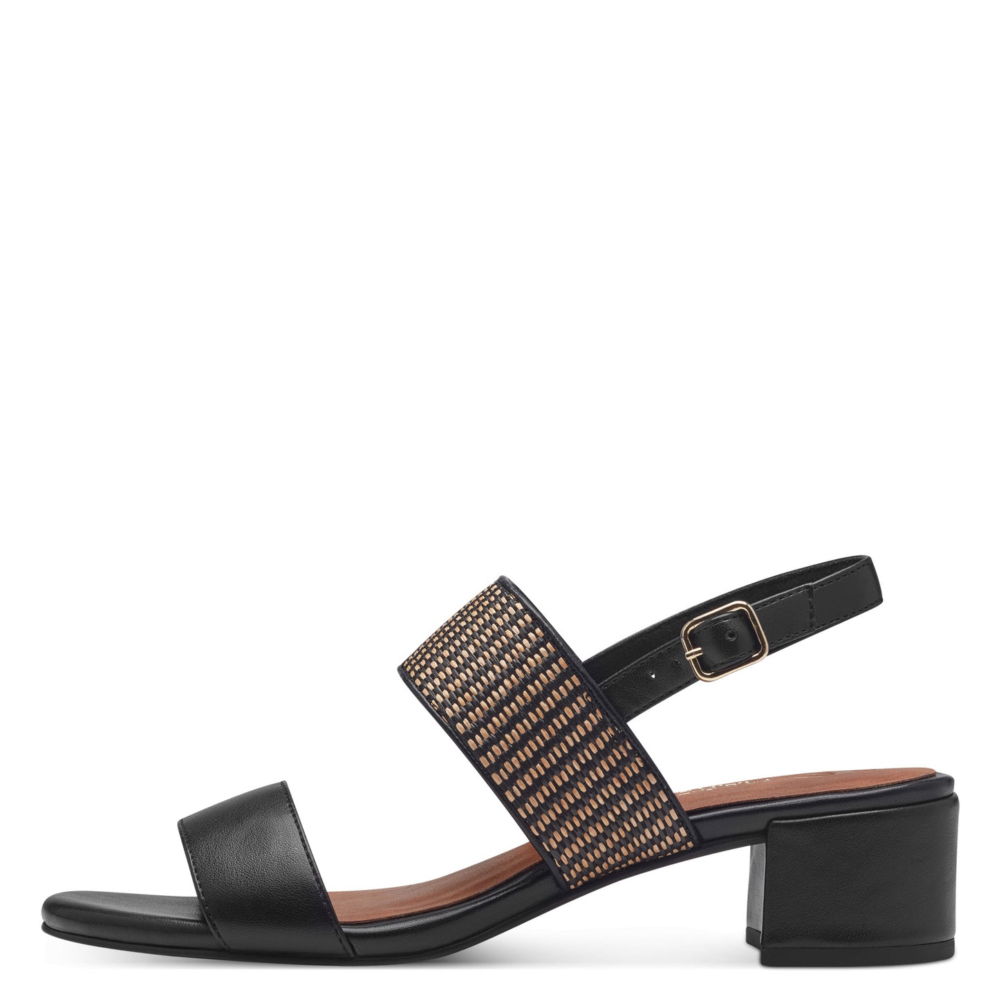 Marco tozzi 28203 BLACK Combination block heel sandal 28203-098