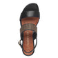 Marco tozzi 28203 BLACK Combination block heel sandal 28203-098