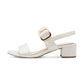 Marco Tozzi IVORY PEARLISED Low Block Heel Touch Fastening Dress Sandal 28212-46-929