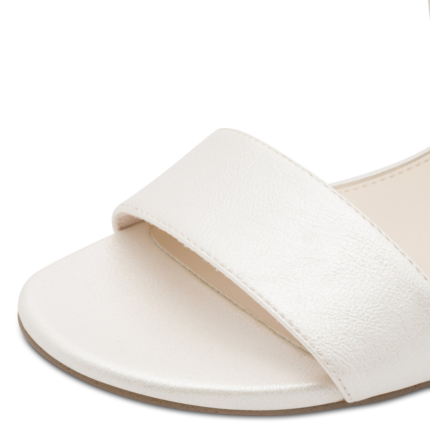 Marco Tozzi IVORY PEARLISED Low Block Heel Touch Fastening Dress Sandal 28212-46-929