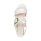 Marco Tozzi IVORY PEARLISED Low Block Heel Touch Fastening Dress Sandal 28212-46-929