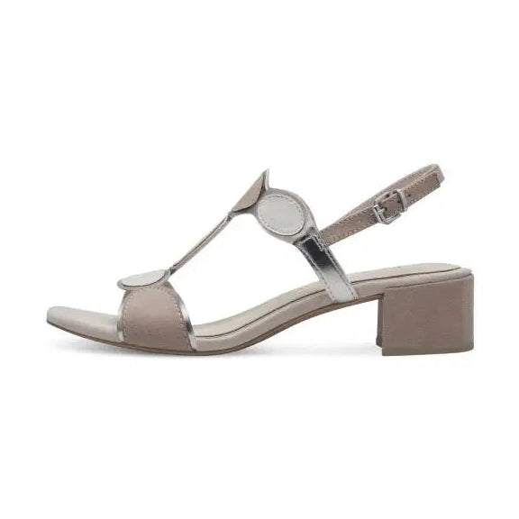 Marco Tozzi 28230 Nude COMBI Block Heel Sandal