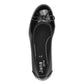 Jana 22162 Black Patent Wide fitting Ballerina Pump with Wedge Heel