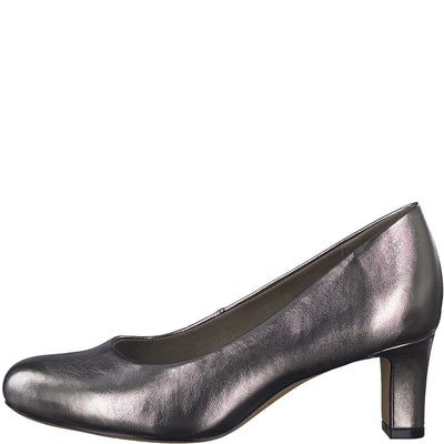 Jana Classic Wide fit Court shoe 22472-41-915 PEWTER