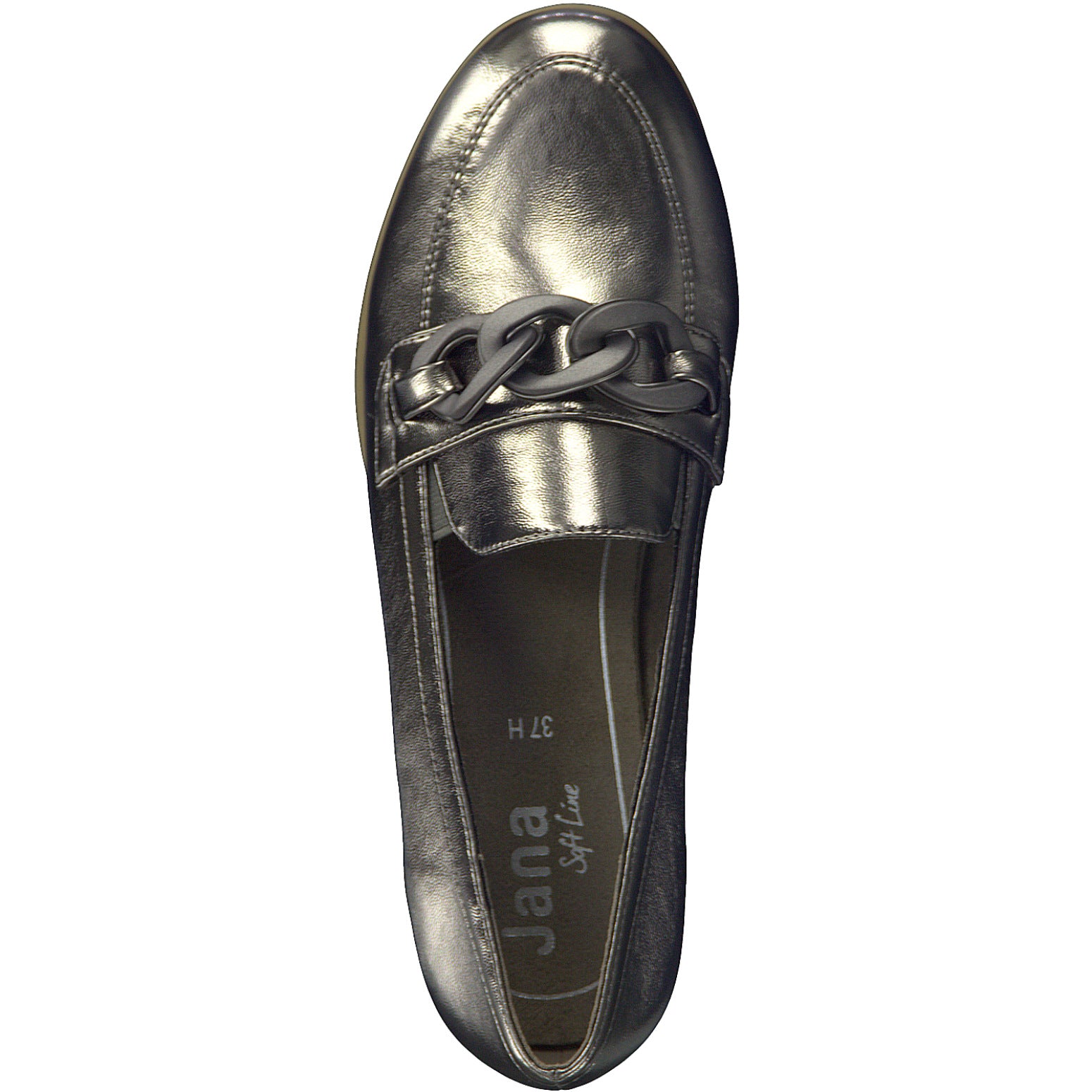 Jana Loafer style shoe in wide fitting  PEWTER 24260-018