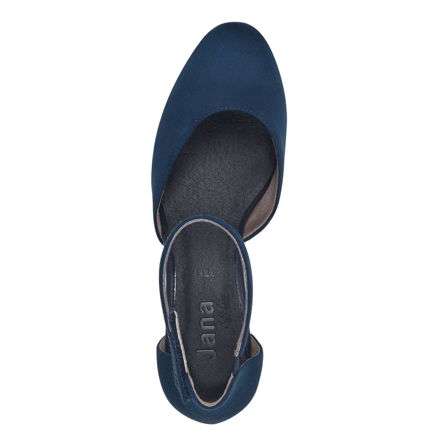 Jana 24475 NAVY Wide fitting block Heel Bar shoe 24475-805
