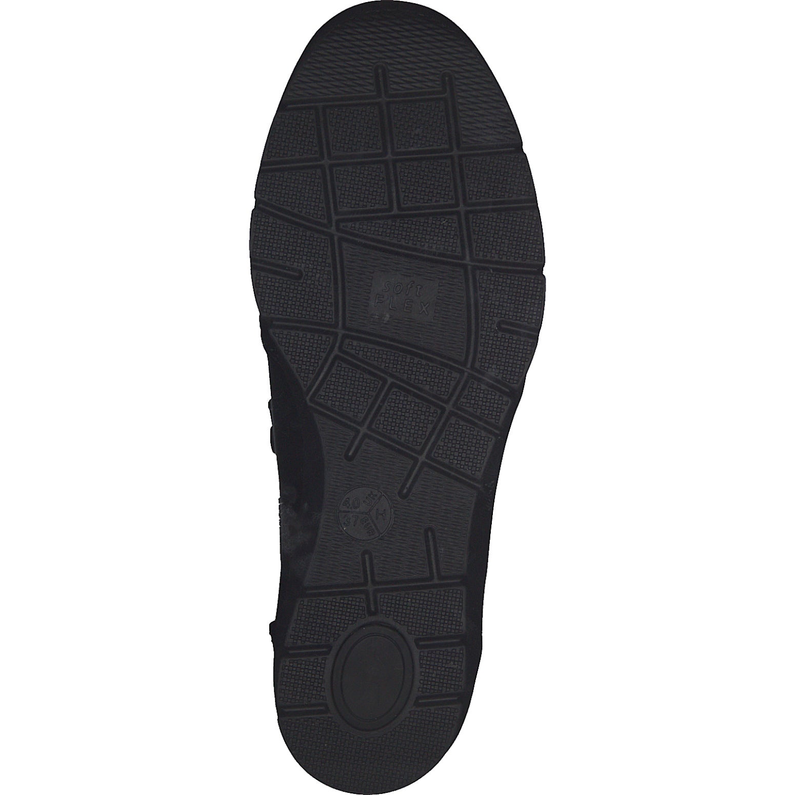 Jana Casual shoe with duel zips 24663-055 BLACK