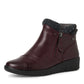 Jana  Wedge Ankle Boot with zip 26461 MERLOT
