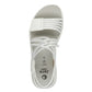 Jana 28766-42 WHITE/SILVER Touch Fastening Adjustable wide Fit Sandal