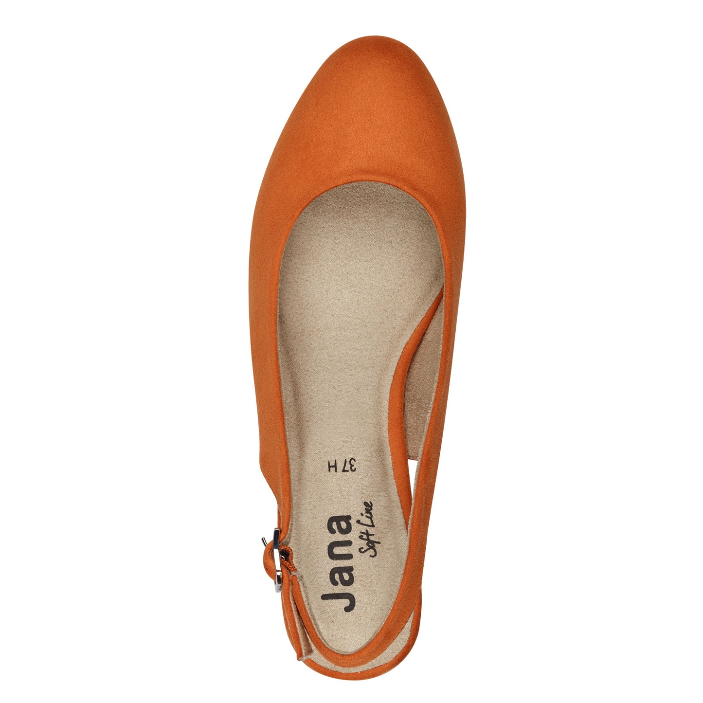 Jana 29460 ORANGE Wide Fitting Block Heel Sling Back Shoe 29460-650