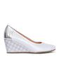 Bioeco 5899 WHITE Leather Wedge Court Shoe 5899-2362