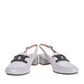 Bioeco 3963 SILVER Sling Back Block Heel Occasion Shoe 3963-2103