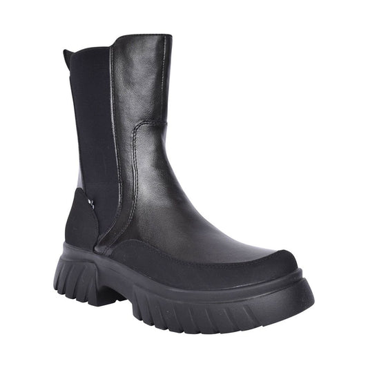 Rieker W1872 Chunky Sole Chelsea Style Zip Boot BLACK W1872-01
