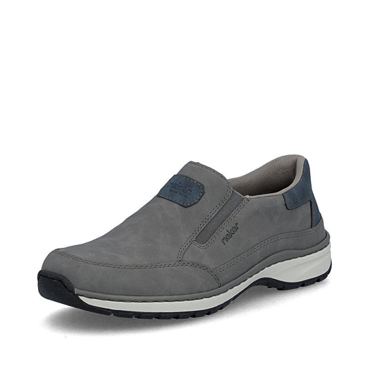 Rieker Men's Extra Wide Casual Slip-on Shoe 03365-42 GREY