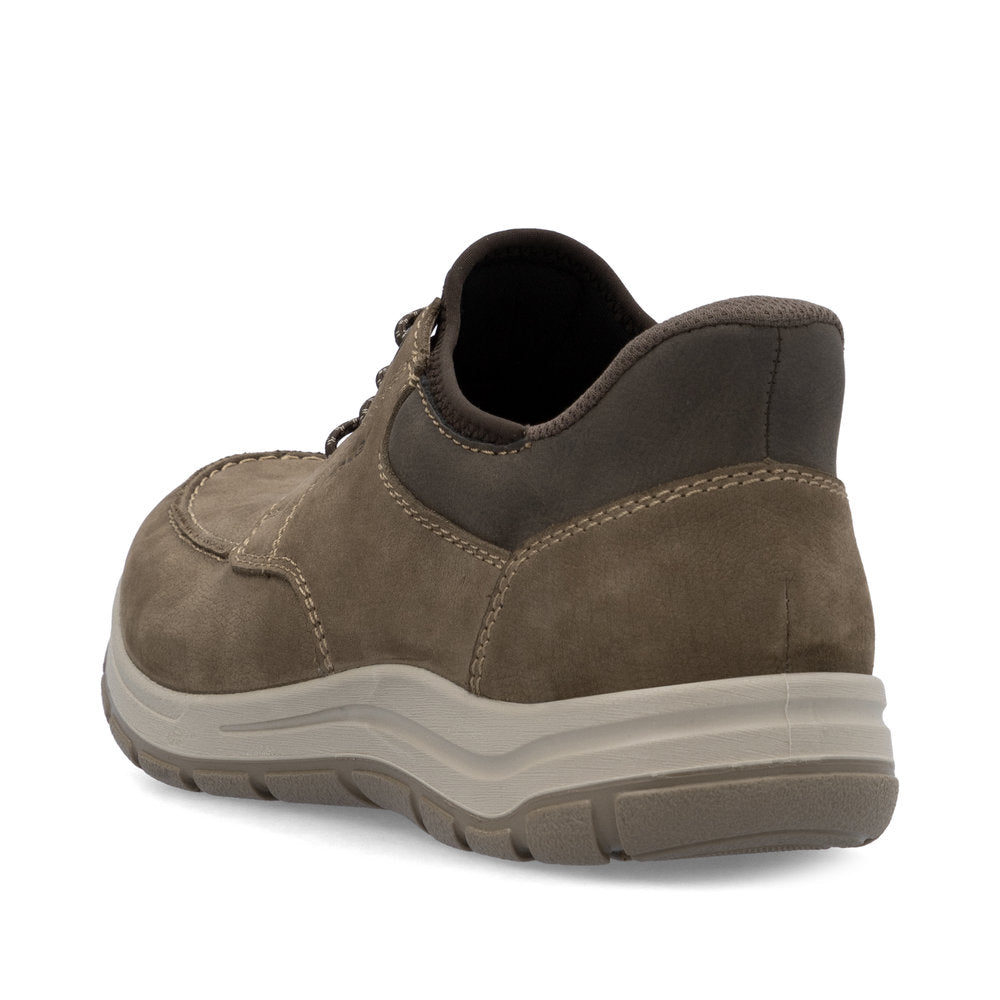 Rieker Ready2Go Men Shoe 03656-24 BROWN Extra wide slip-on with Elasticated Lace