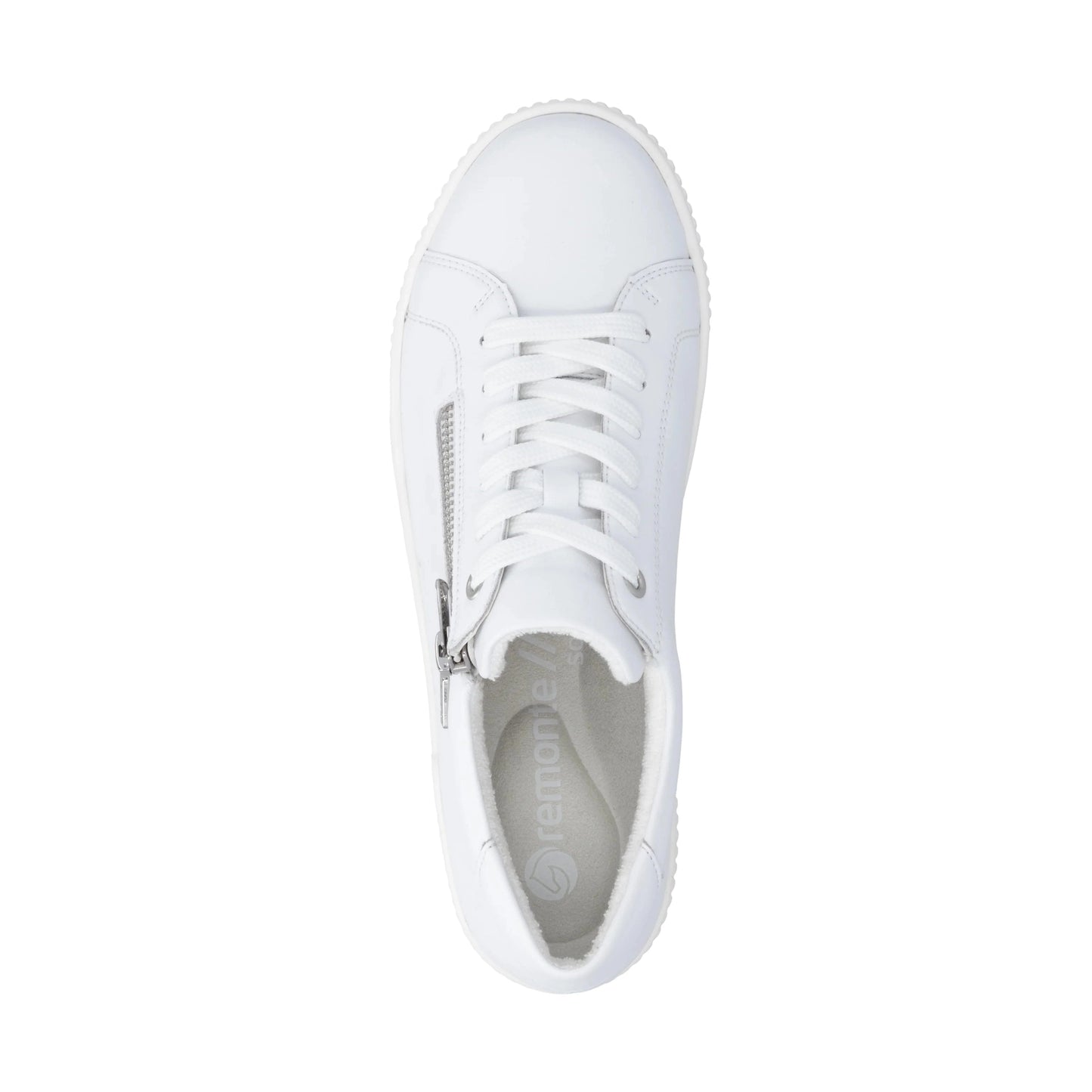 Remonte D0700 WHITE Trainer Style Shoe With Zip D0700-80