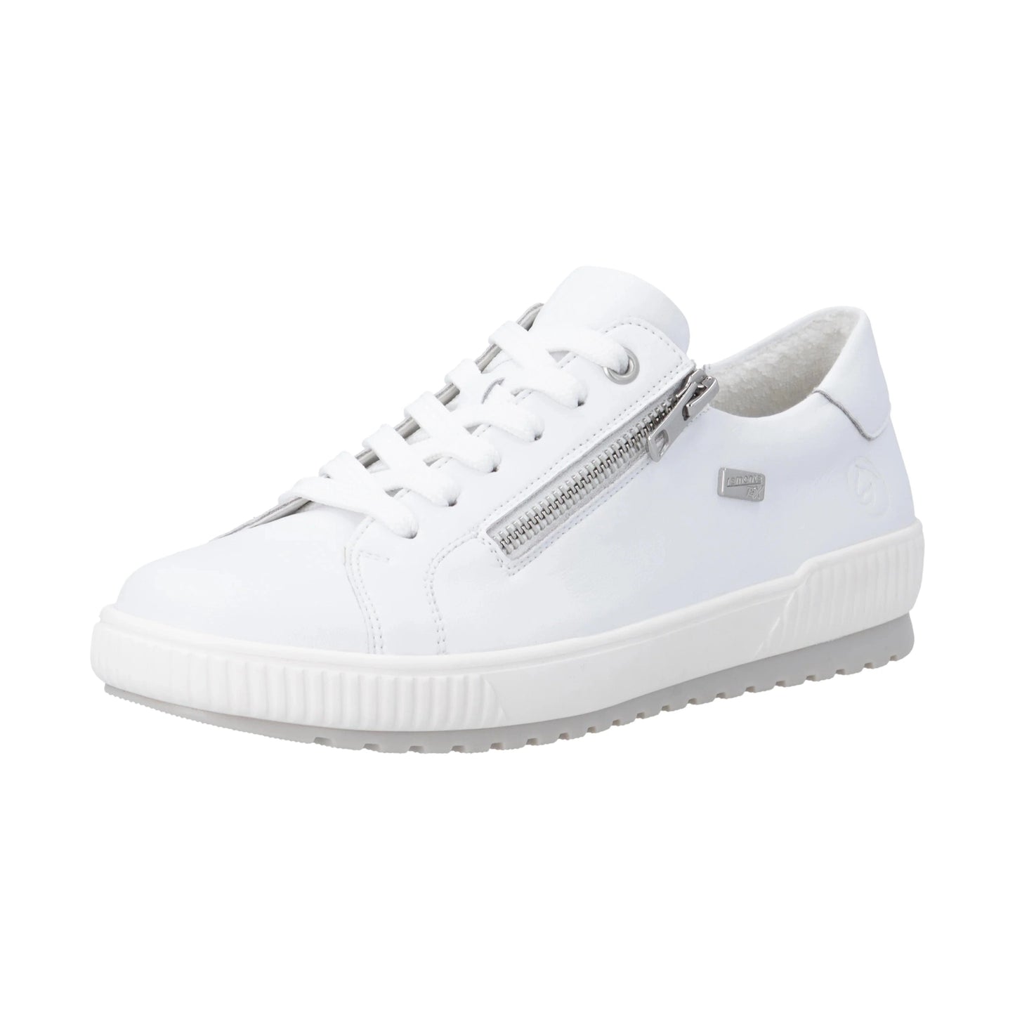 Remonte D0700 WHITE Trainer Style Shoe With Zip D0700-80